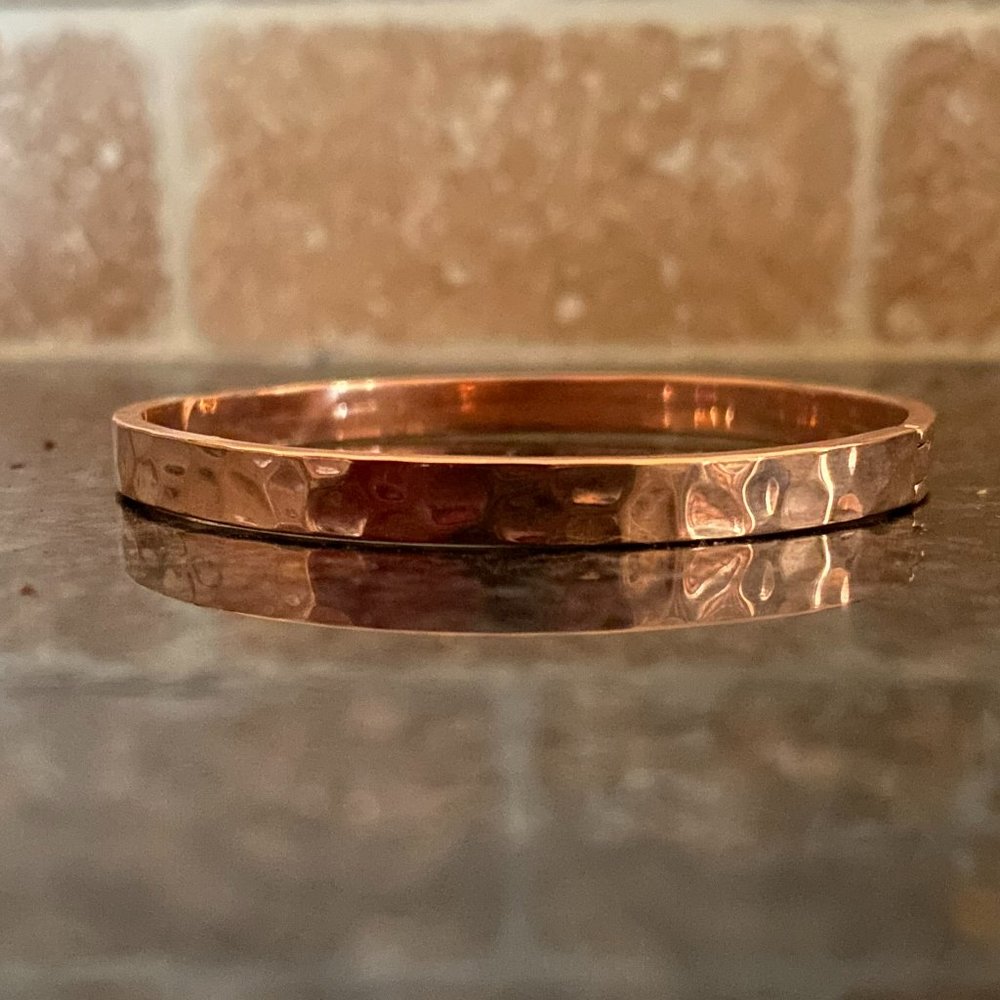 CloverPost Hammer Hing Bracelet-Rose Gold